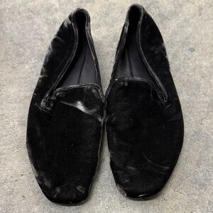 Vince Black Velvet Men's Slip-On Loafers